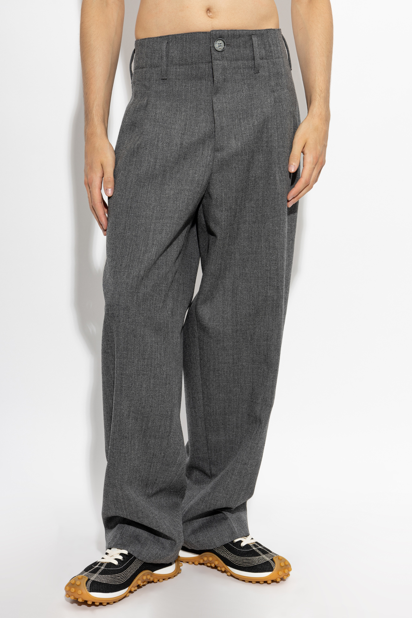 Grey Wool trousers Ami Alexandre Mattiussi - Vitkac France